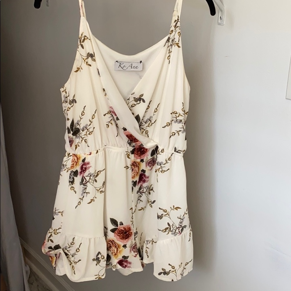 White floral romper